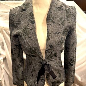 Women’s Gray Tie Front Blazer Size Small